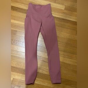 Like new - lululemon athletica leggings with pockets 25 inch